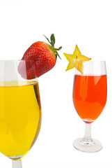 orange and yellow cocktail