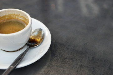 espresso cup on table