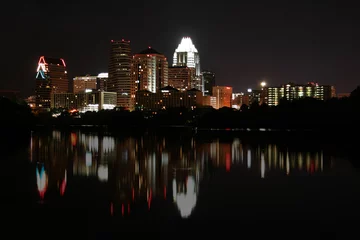 Poster downtown austin, texas at night © Brandon Seidel