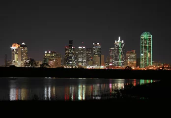 Fotobehang downtown dallas, texas at night © Brandon Seidel