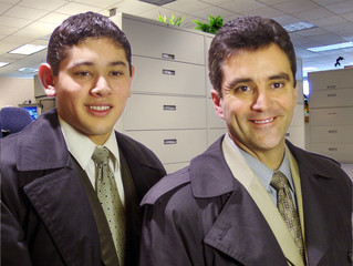 executives in their overcoats