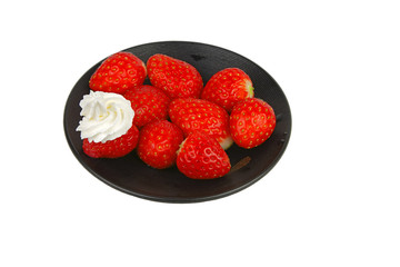 strawberries on a plate