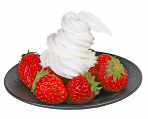 strawberries with whipped cream