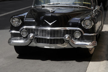 black vintage car