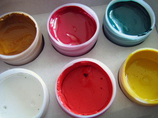 the paints.