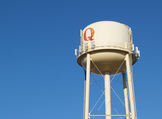 "water tower with q"