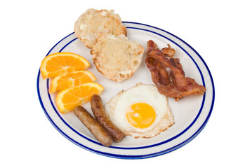 eggs, bacon,sausage