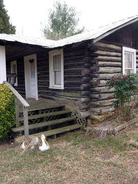 corner of log cabin