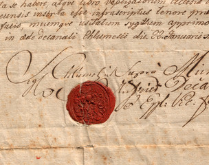 old letter with seal