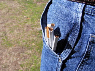 cigarettes in a pocket