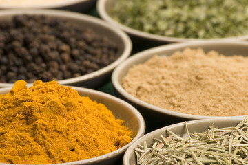 various spice bowls
