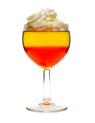 dessert cocktail isolated on white