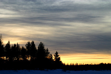 coucher de soleil - laponie
