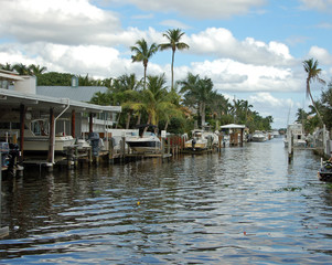 Fototapeta premium waterfront homes in florida