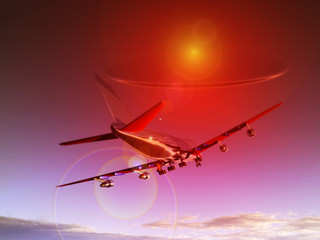 plane flying with ufo 78 © chrisharvey