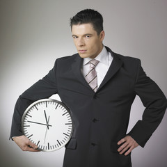 homme et horloge