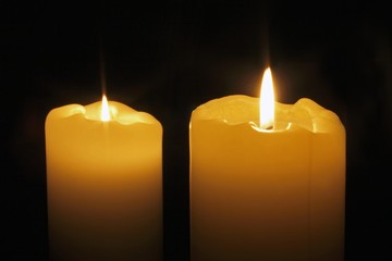 two candles burning