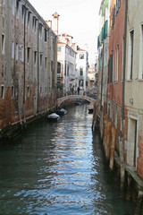 Obraz na płótnie Canvas a beautiful canal of venice italy