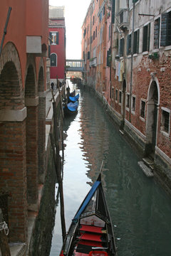 a beautiful canal of venice italy