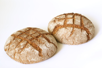 dark bread over white