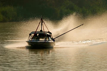 Foto auf Acrylglas Wasser Motorsport Boot mit Hintergrundbeleuchtung