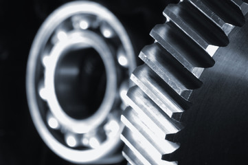 gear and bearing against velvet