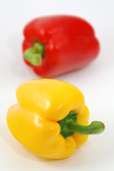 red and yellow sweet bell peppers