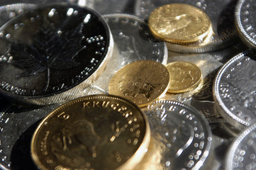 gold and silver coins