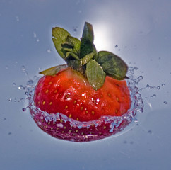 drowning strawberry