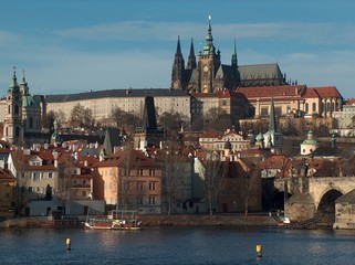 Fototapeta na wymiar Praga, Hradczany i mały bok
