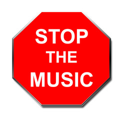 stop the music sign