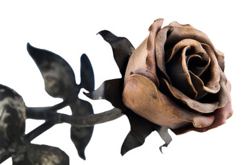 forged metal rose