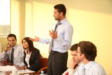informal business meeting - boss speech