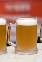 mug is filled with beer