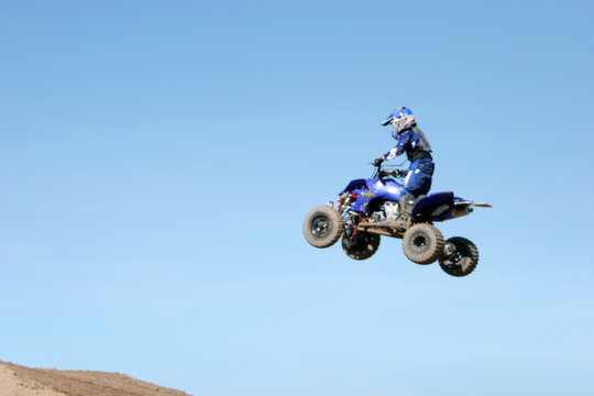 atv jumping in the air
