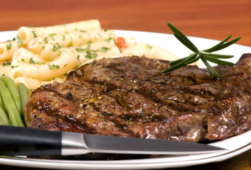 rib eye steak dinner 2