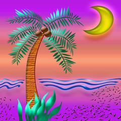 Fototapeta na wymiar tropical sunset abstract