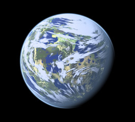 computer generated planet