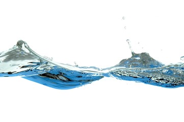 wave of water isolated on white background