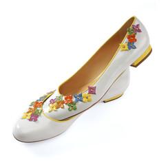 female elegant white shoe