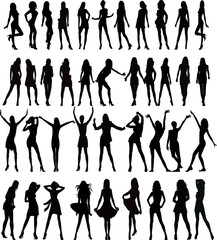 sexy women silhouettes - illustration
