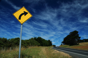 traffic sign on a road