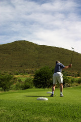 golfer on the tee box