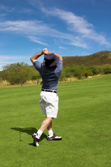 golfer on the fairway.