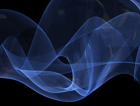 blue abstract wave