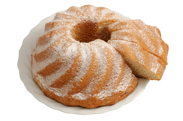 topfkuchen isoliert mit beschneidungspfadf