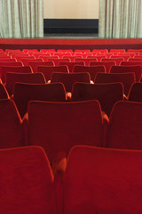 red seats in public hall