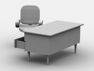 chair and table