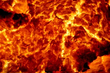 Selbstklebende Fototapete Vulkan heiße geschmolzene Lava 5