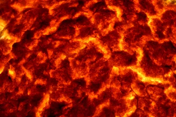 Papier Peint photo Lavable Volcan lave en fusion chaude 2